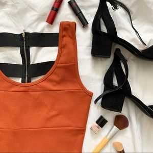 Ladies Backless Cut-Out Sleeveless Mini Dress